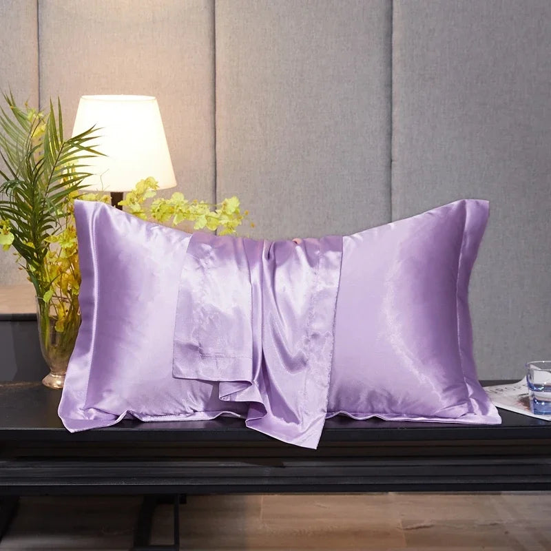 Rayon Pillowcase No Zipper Pillow Cover High-End Solid Color Cover Pillow 48x74 Pillow Case Cover