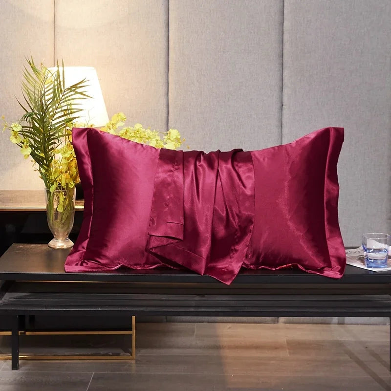 Rayon Pillowcase No Zipper Pillow Cover High-End Solid Color Cover Pillow 48x74 Pillow Case Cover