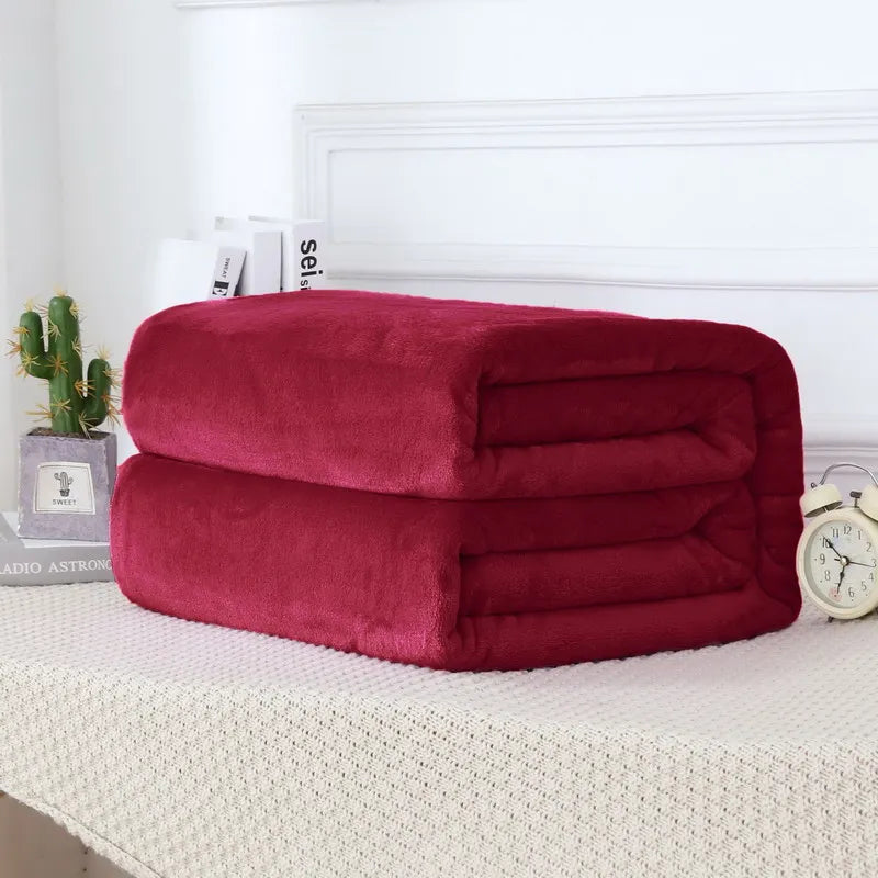 Fluffy Cloud Mink Fur Blanket Flannel Plush Comfortable Thickened and Warm Soft Sofa Throw Blanket For Air-Conditioned Room