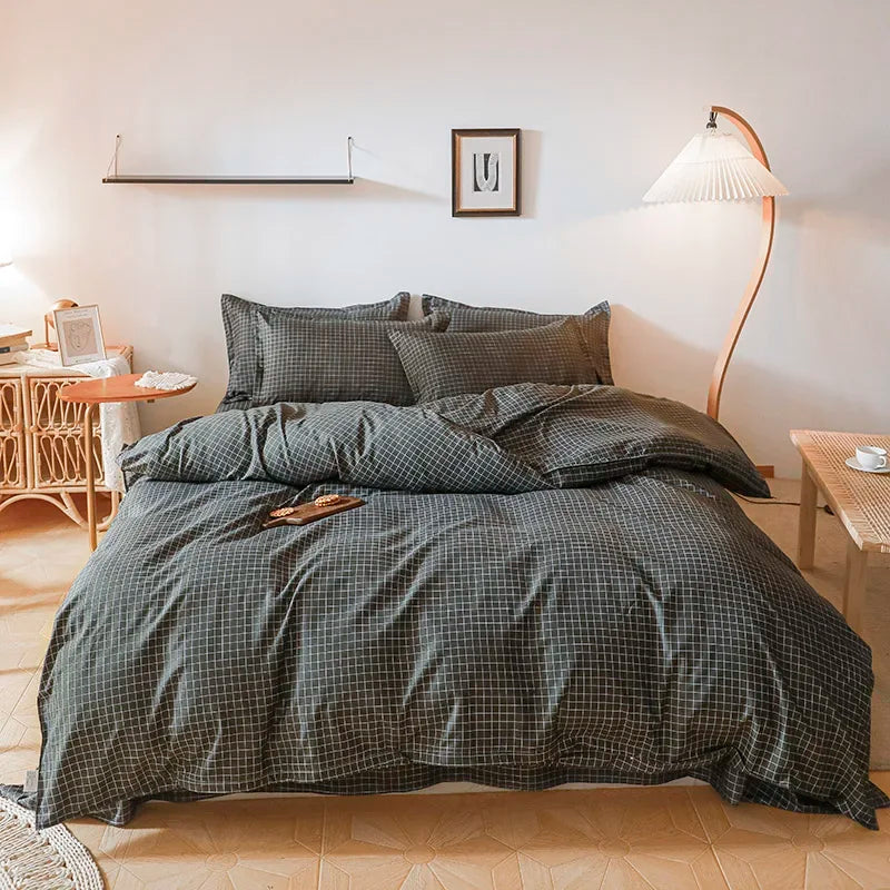 Kawaii Bear Printed Bed Set Floral Duvet Cover Pillowcase Bedding Set Cute Dog Bed Linen Sheet Quilt Cover Full Queen King Size