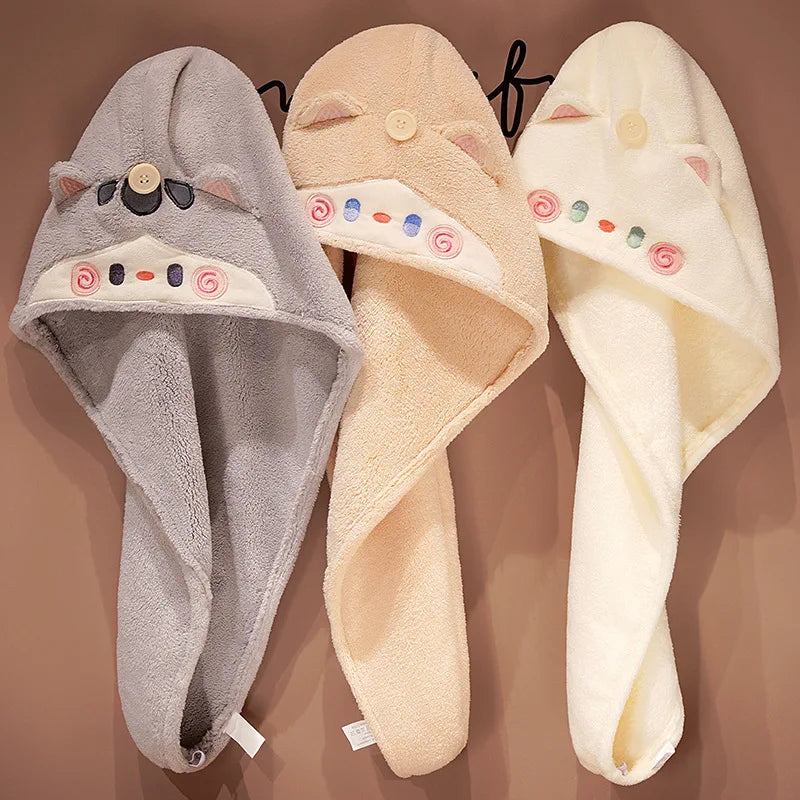 Soft & Super Absorbent Microfiber Hair Towel Set - Quick Dry, Anti-Frizz on Curly Hair