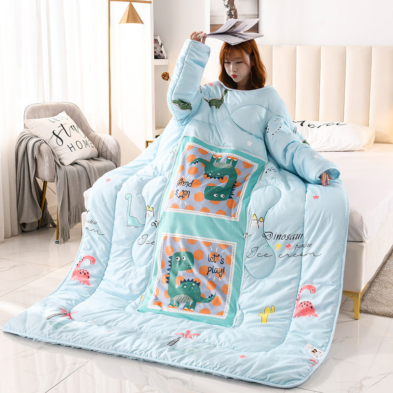 Thickened Sleeping Bag Anti-kick Quilt Sleeves Pillow Type For Lazy Dormitory Quilt