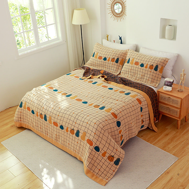 Juego de cama multifuncional de tres piezas de gasa de algodón