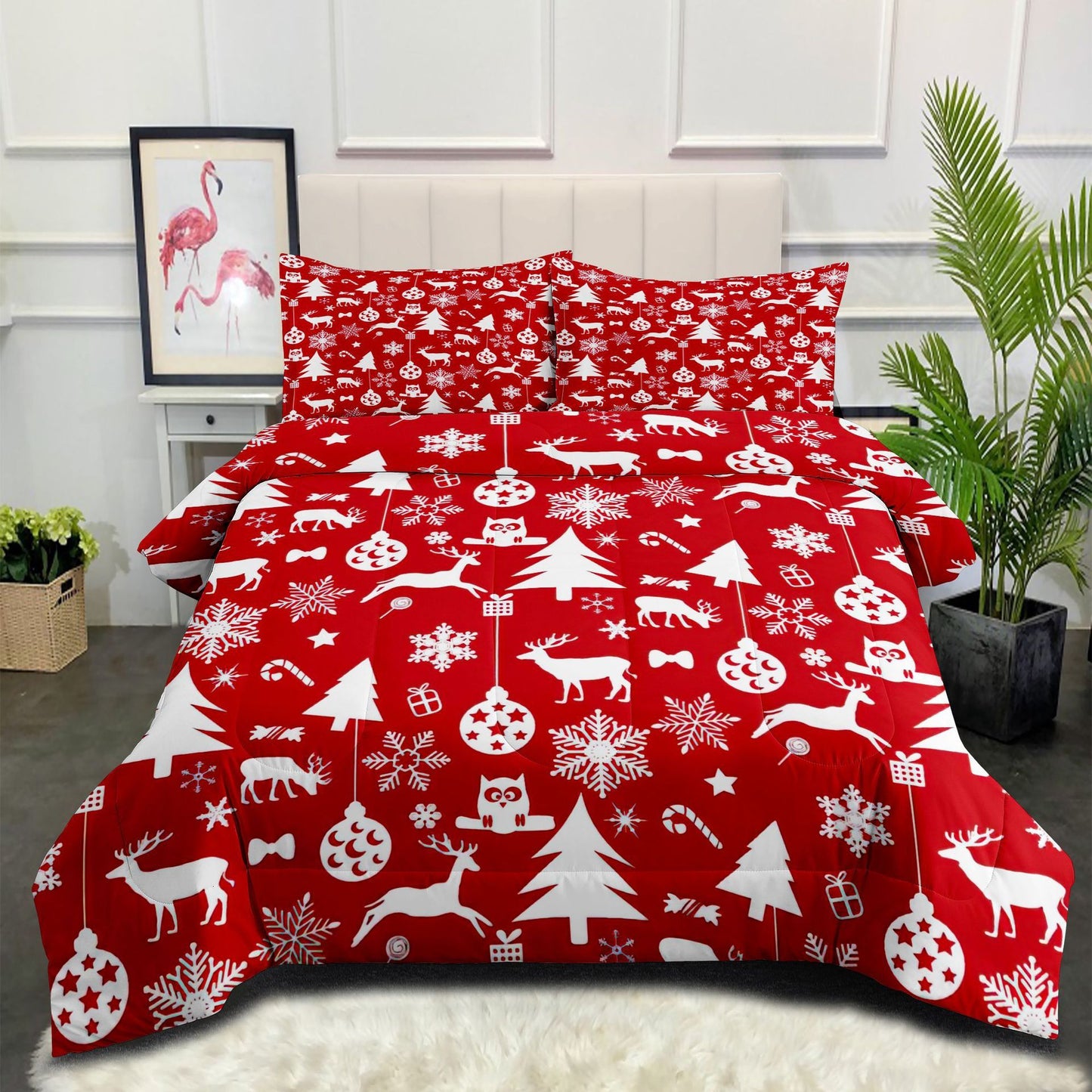 Regalo de ropa de cama sencilla con forma de muñeco de nieve