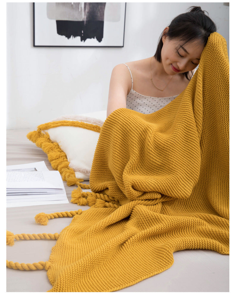 Knitted Office Sofas Wool Blanket