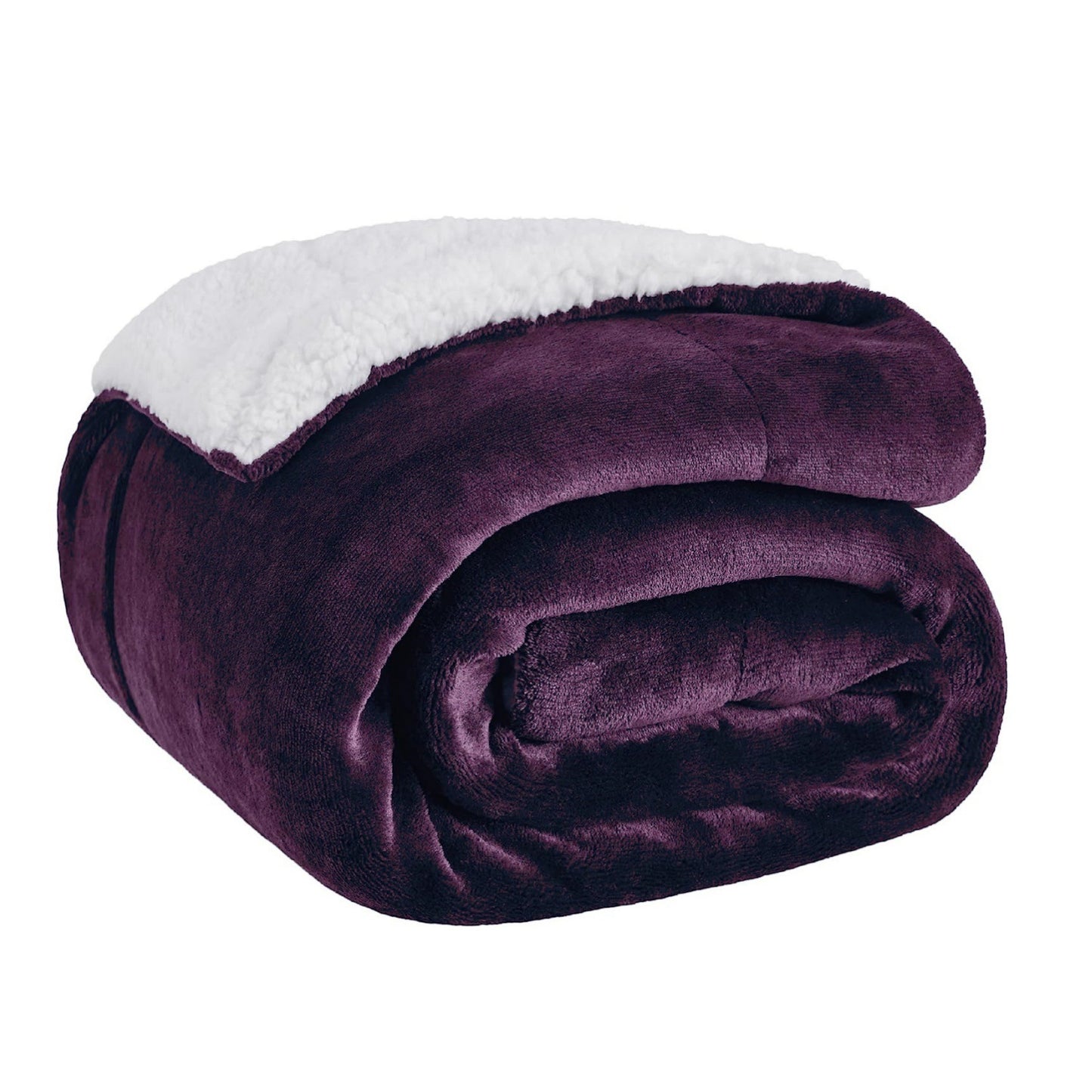 Manta de lana de cordero para cama: gruesa y cálida para el invierno, suave y afelpada tamaño king para todas las estaciones.