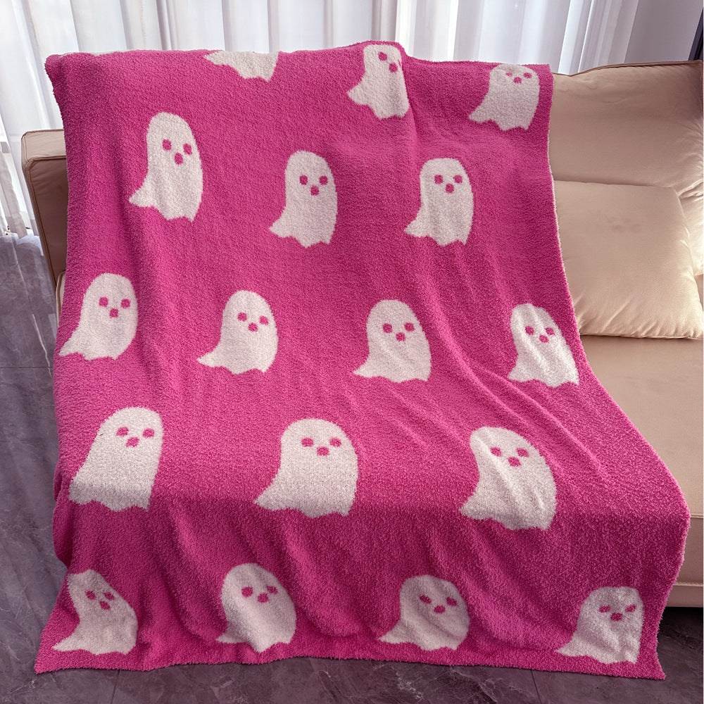 Manta de terciopelo medio Manta fantasma tejida