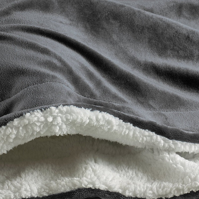 Manta de lana de cordero para cama: gruesa y cálida para el invierno, suave y afelpada tamaño king para todas las estaciones.