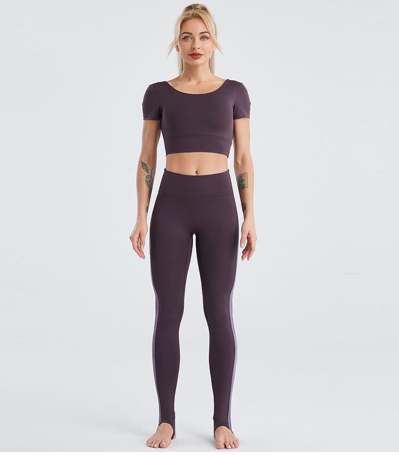 Yoga Clothes Women Cropped Nude Feel Sports Top Push up Running Belt Chest Pad Fitness Clothing