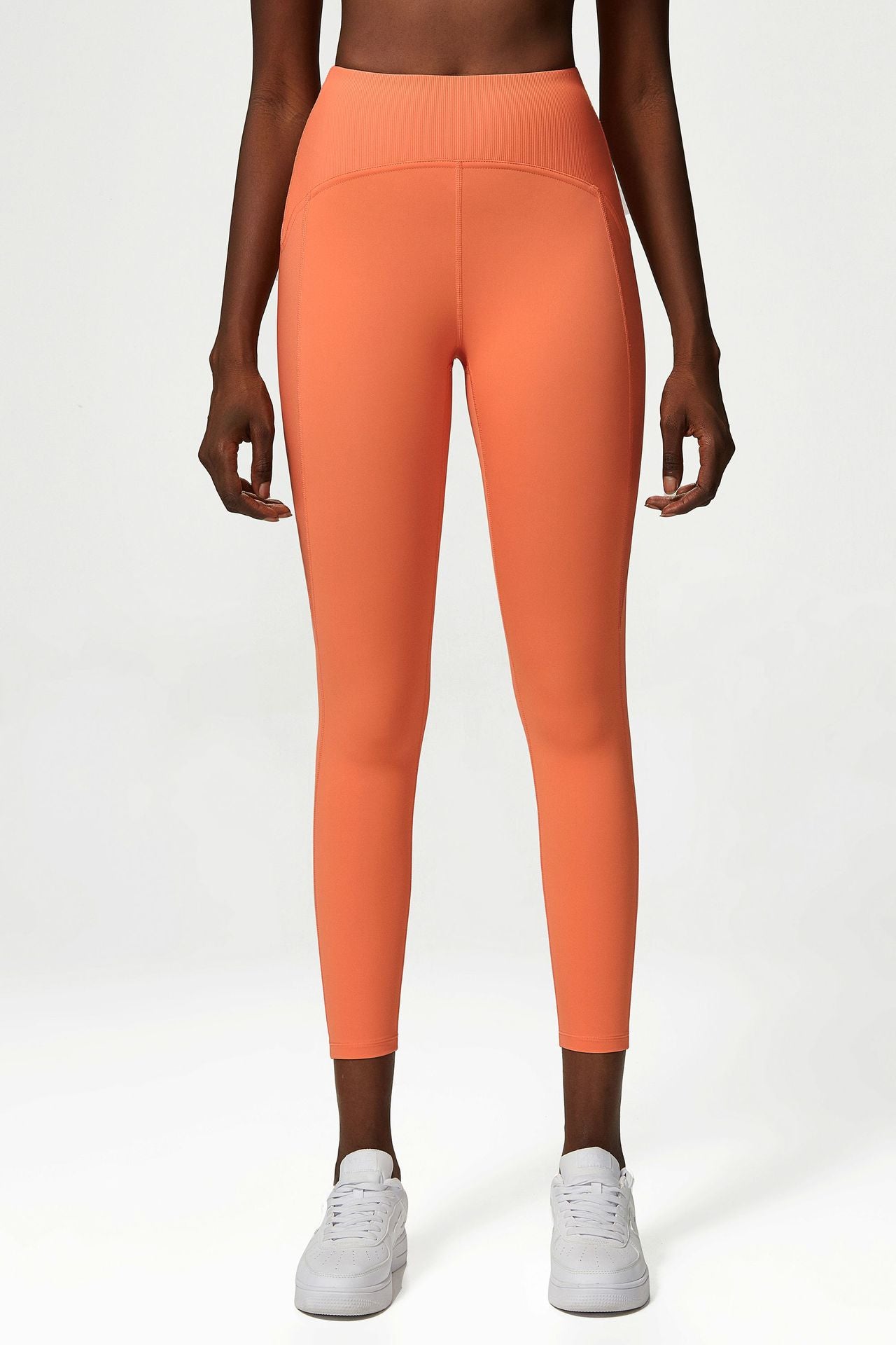Nude Feel Yoga Pants Women Anti Curling Peach Hip Fitness Pants Sports Tights