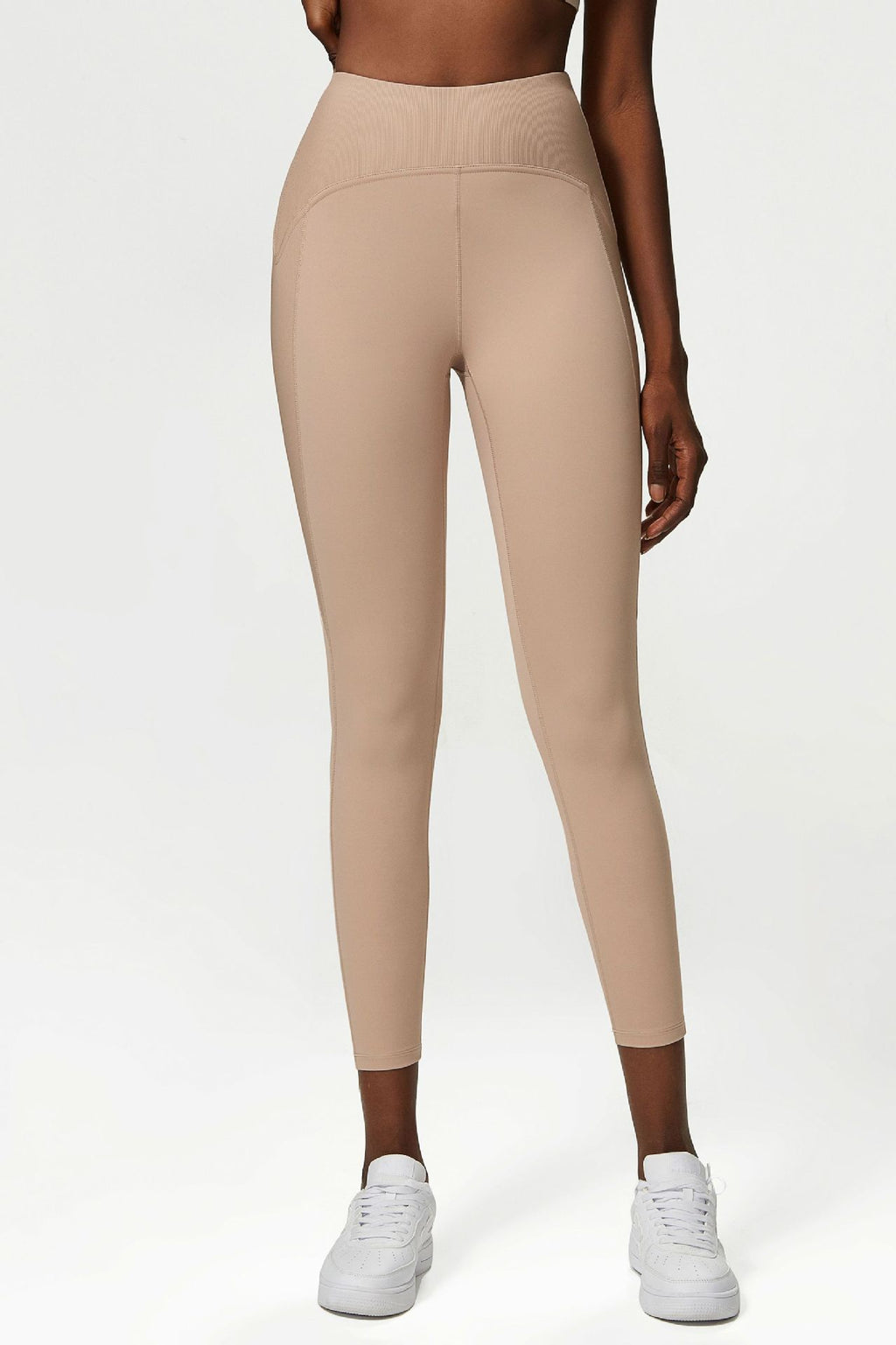 Nude Feel Yoga Pants Women Anti Curling Peach Hip Fitness Pants Sports Tights
