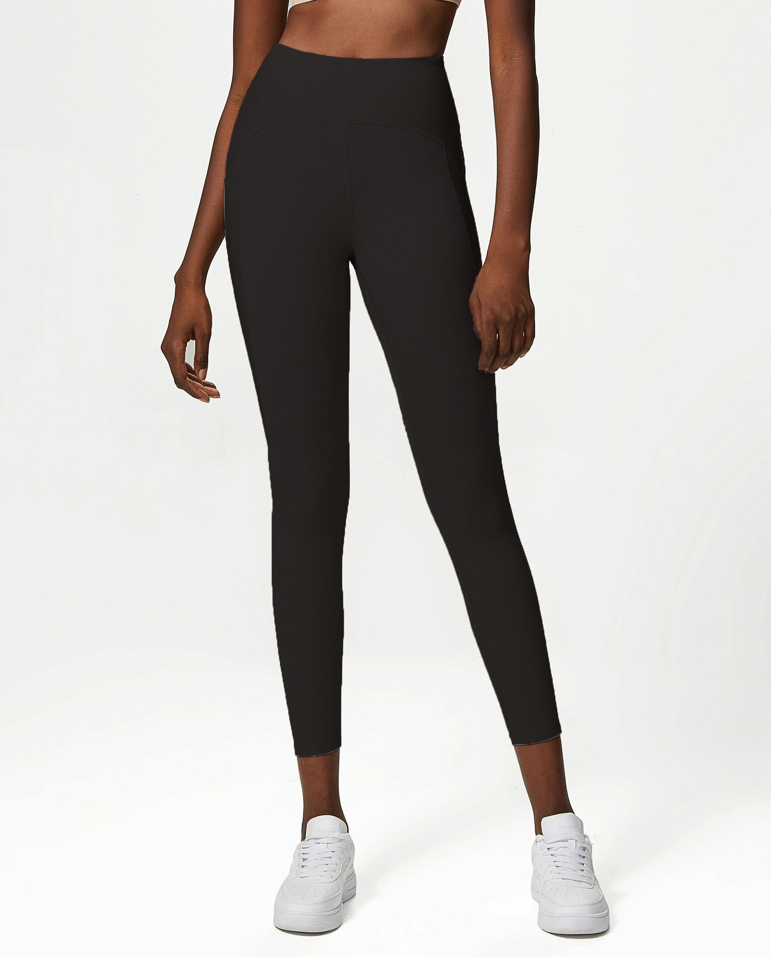 Nude Feel Yoga Pants Women Anti Curling Peach Hip Fitness Pants Sports Tights