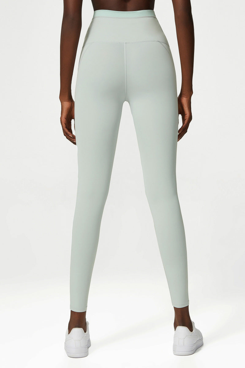 Nude Feel High Waist Yoga Pants Women Sports Tights Stretch Workout Ankle Length Pants