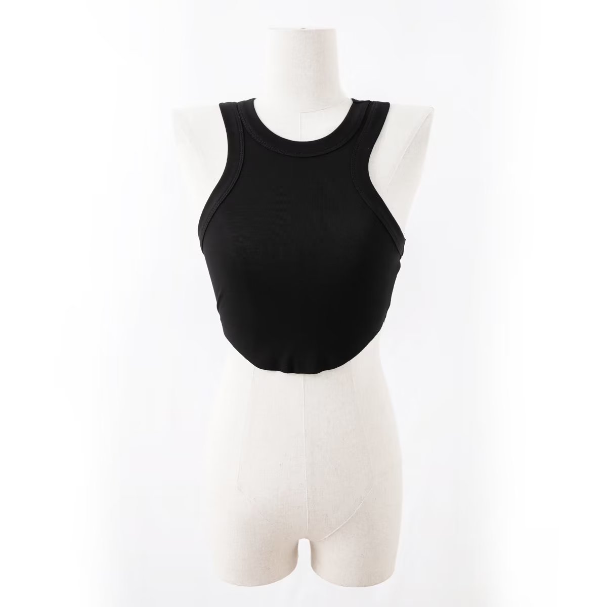 Chaleco deportivo para mujer, fitness, yoga, baile, running, acolchado para el pecho, rayas hundidas, con forma de I, de secado rápido.