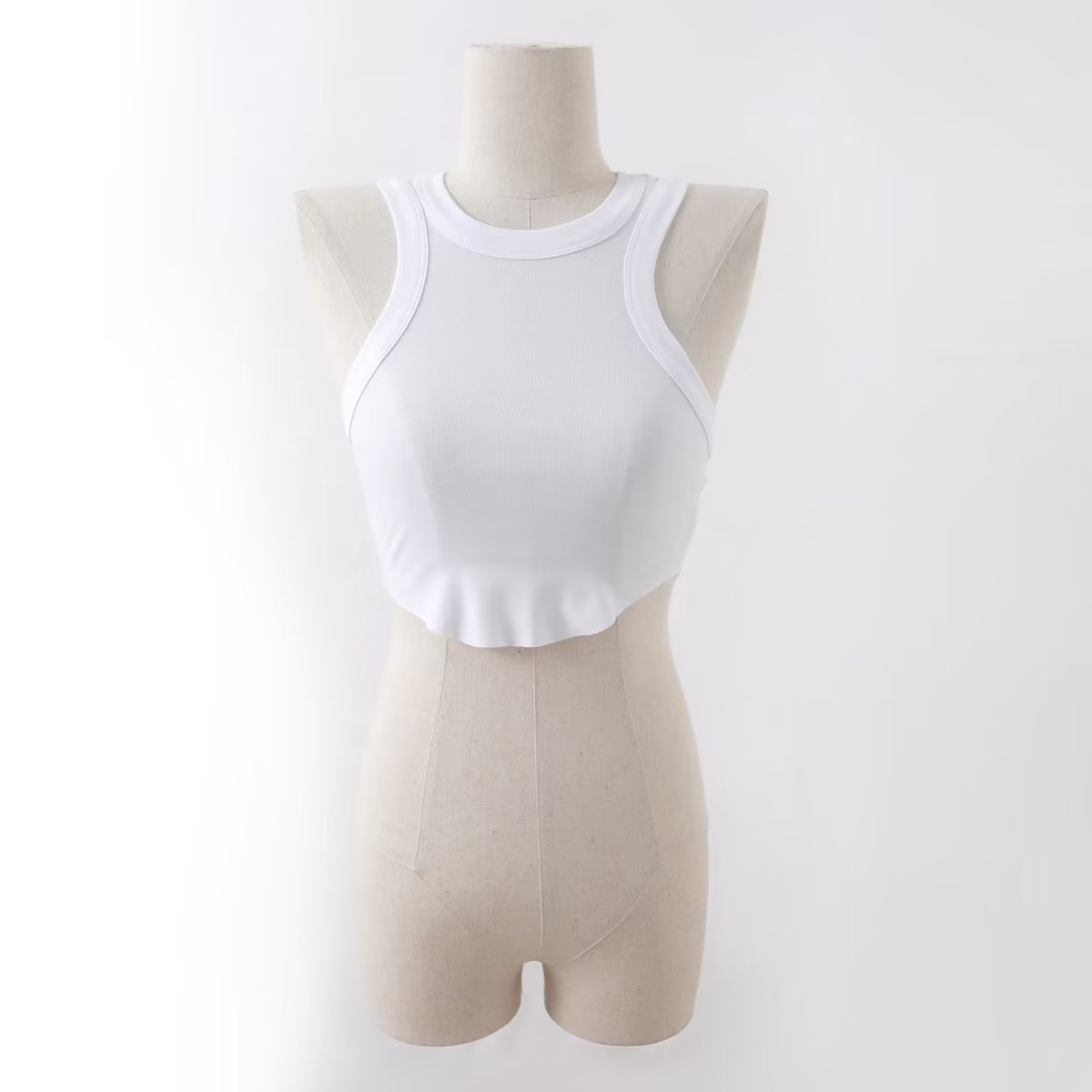 Chaleco deportivo para mujer, fitness, yoga, baile, running, acolchado para el pecho, rayas hundidas, con forma de I, de secado rápido.