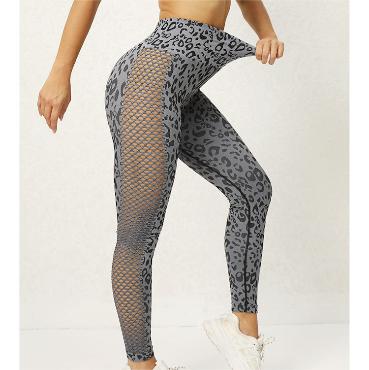 Pantalones de yoga deportivos con aberturas y cortes para mujer, cintura alta, realce de cadera, aspecto ajustado, leggings para correr y fitness