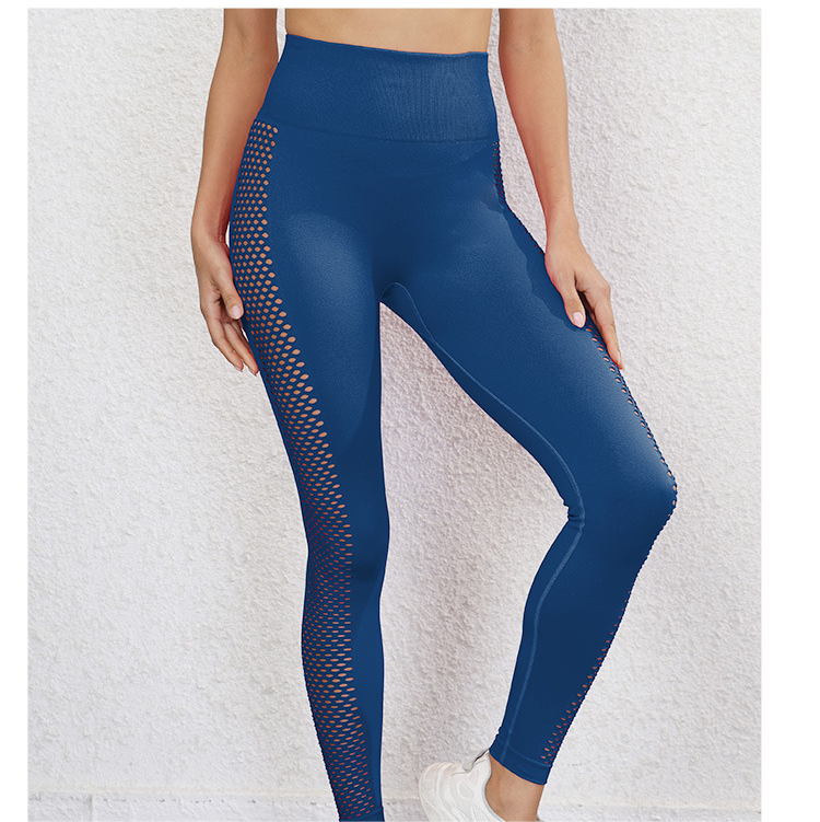 Pantalones de yoga con cortes ahuecados para mujer, ropa de entrenamiento, leggings deportivos de cintura alta con realce de cadera, pantalones de entrenamiento, ropa de yoga sin costuras