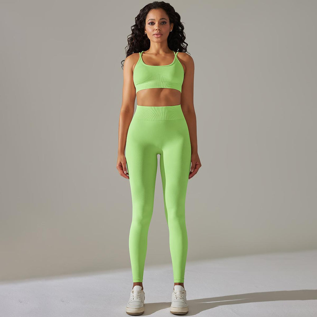 Soutien-gorge d'exercice pour le dos, modelage abdominal, taille haute, collants de levage des hanches, vêtements de yoga, leggings sains
