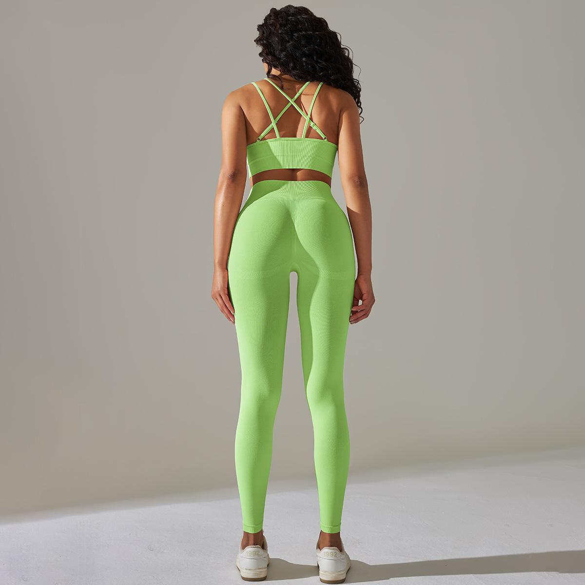 Sujetador deportivo para espalda, moldeador abdominal, cintura alta, mallas de levantamiento de cadera, ropa de yoga, leggings saludables