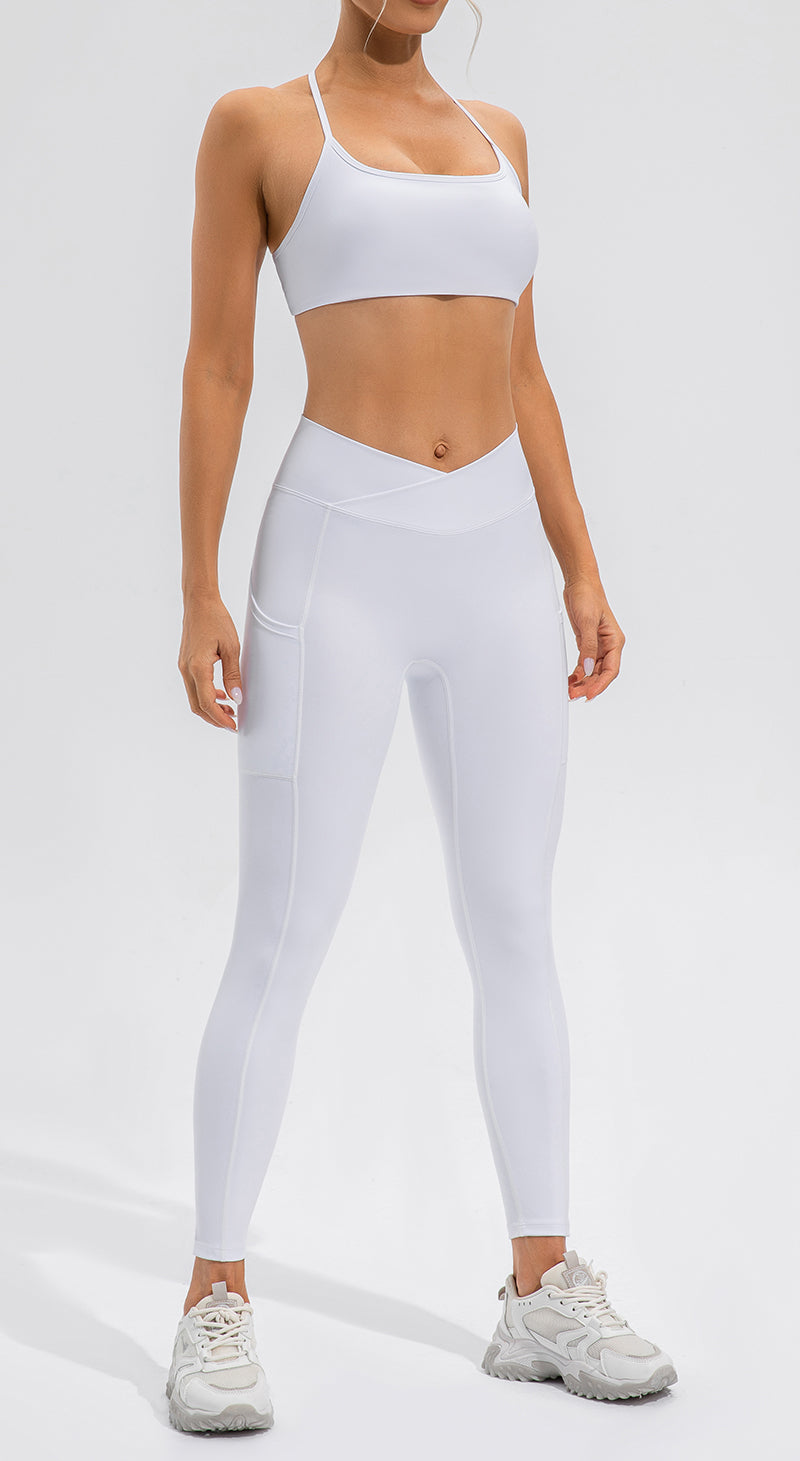 Sujetador de yoga con tacto nude para mujer, ropa interior deportiva a prueba de golpes, push up, espalda de belleza, sujetador de fitness