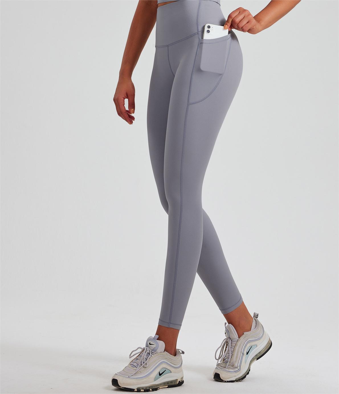 Antibacterial High Elastic Nude Feel Yoga Pants High Waist Shaping Peach Hip Exercise Workout Pants Women