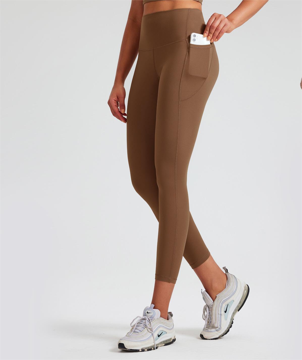Antibacterial High Elastic Nude Feel Yoga Pants High Waist Shaping Peach Hip Exercise Workout Pants Women