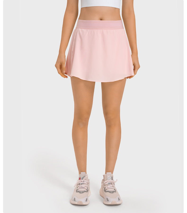 Moisture Wicking Water Cooling Tennis Skirt Quick Drying Breathable Double Layer Anti Exposure Exercise Skort