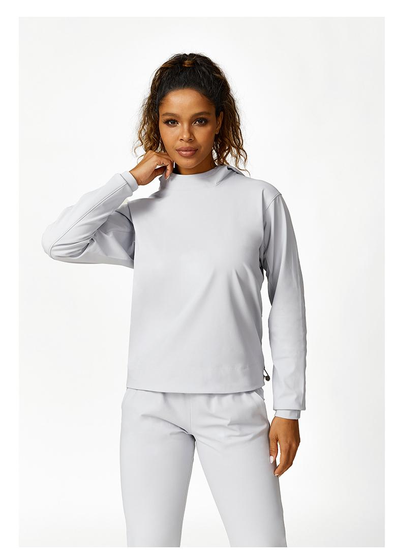 Women Loose Hooded Sweatshirt Drawstring at Hem Sweater Women Sports Sweatpants Yoga Clothes Sports Sets