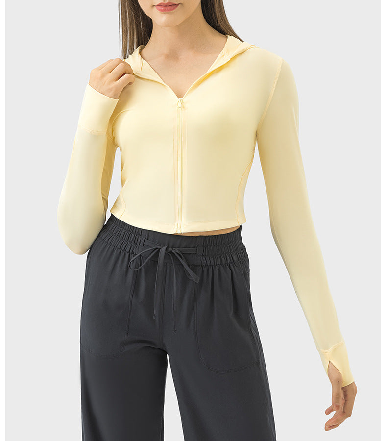 Outdoor Sports Raw Yarn Upf 50 Fairy Hooded Sun-Proof Top Ice Skin-Friendly Anti Pilling Casual Fitness Jacket