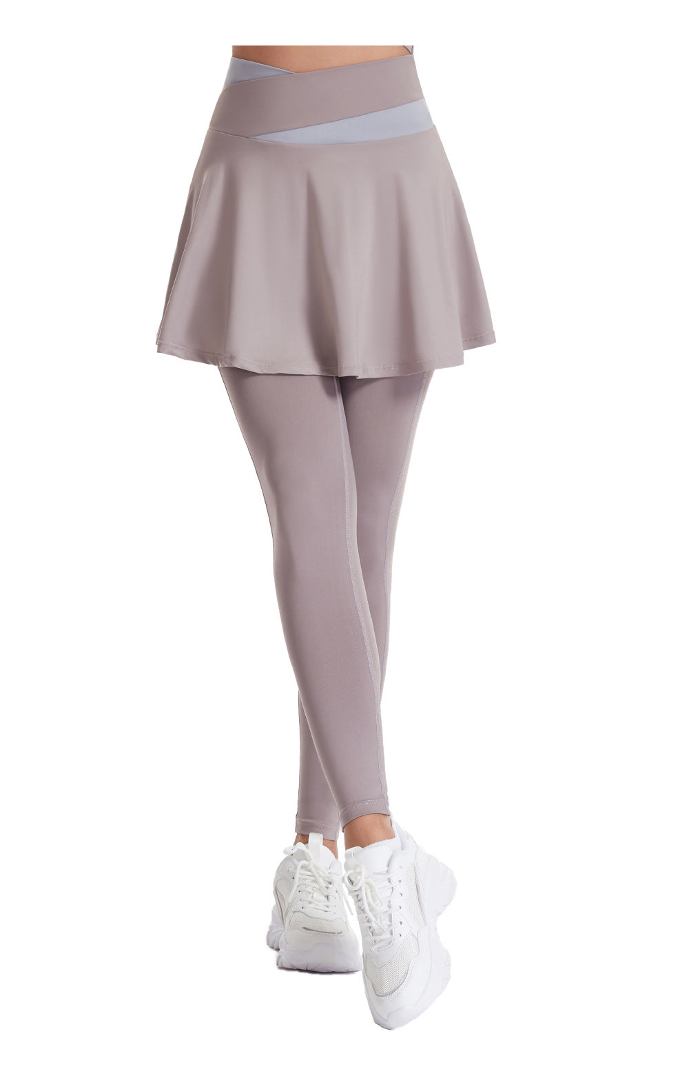 High Waist Hip Lift Tennis Skirt Women Autumn Winter Faux Two Piece Anti Exposure Yoga Skirt Quick Drying Pleated Exercise Skirt Pants
