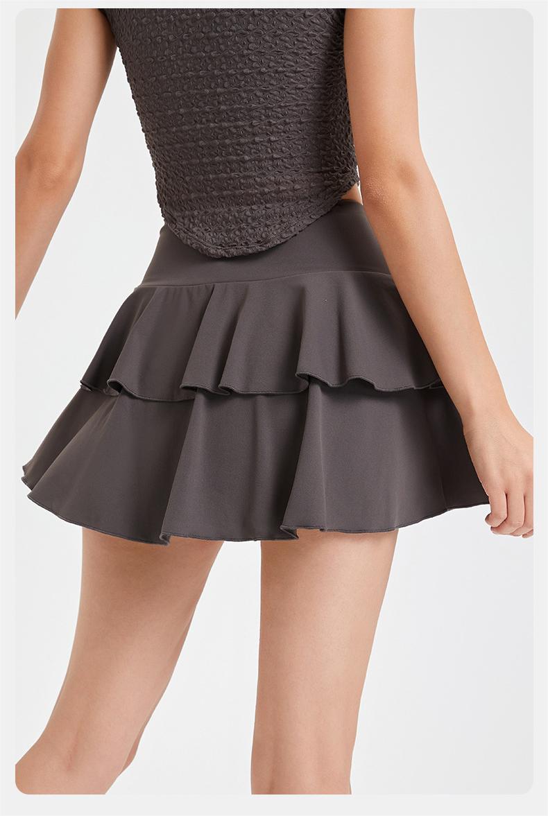 Anti Exposure Sports Skirt High Waist A Line Badminton Tennis Running Fitness Slimming Cake Skirt Summer