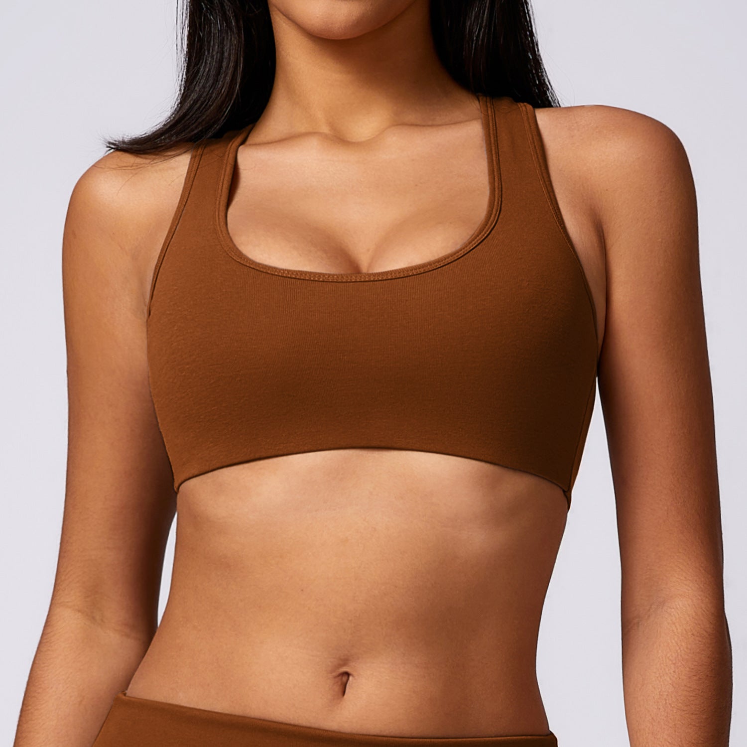 Sujetador de yoga con espalda ajustada para mujer, para correr, fitness, resistente a los golpes, tacto piel, secado rápido, ropa interior deportiva