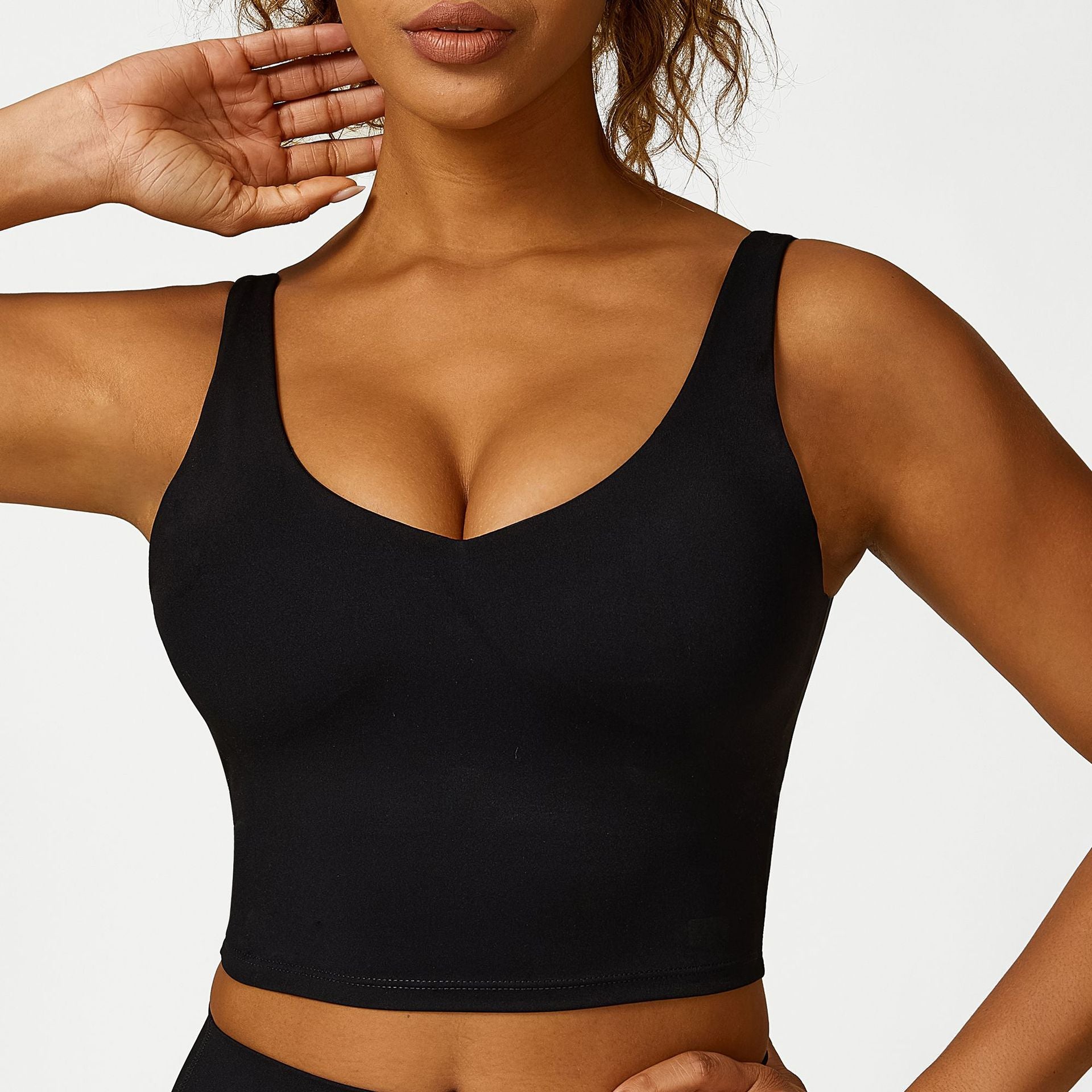 Vest Sports Bra Simple U Shaped Yoga Underwear Workout Clothes Running Yoga Sets
