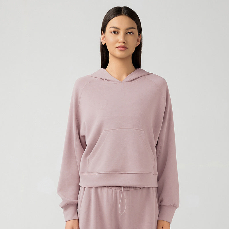 90Autumn Winter Women Casual All Match Hoodie Loose Slimming Fitness Exercise Yoga Clothes Top