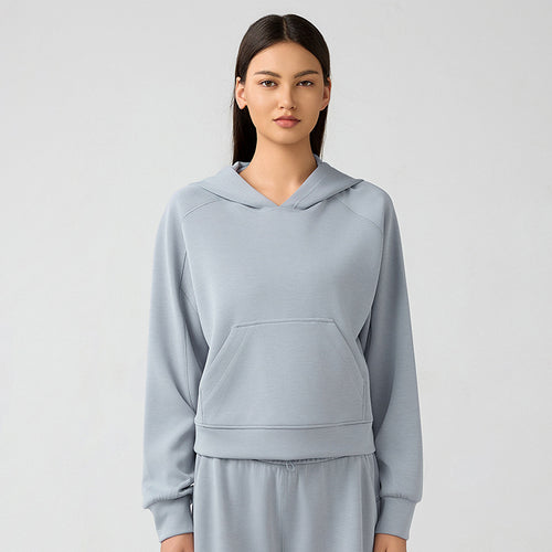90Autumn Winter Women Casual All Match Hoodie Loose Slimming Fitness Exercise Yoga Clothes Top
