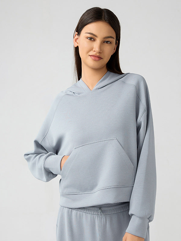 90Autumn Winter Women Casual All Match Hoodie Loose Slimming Fitness Exercise Yoga Clothes Top
