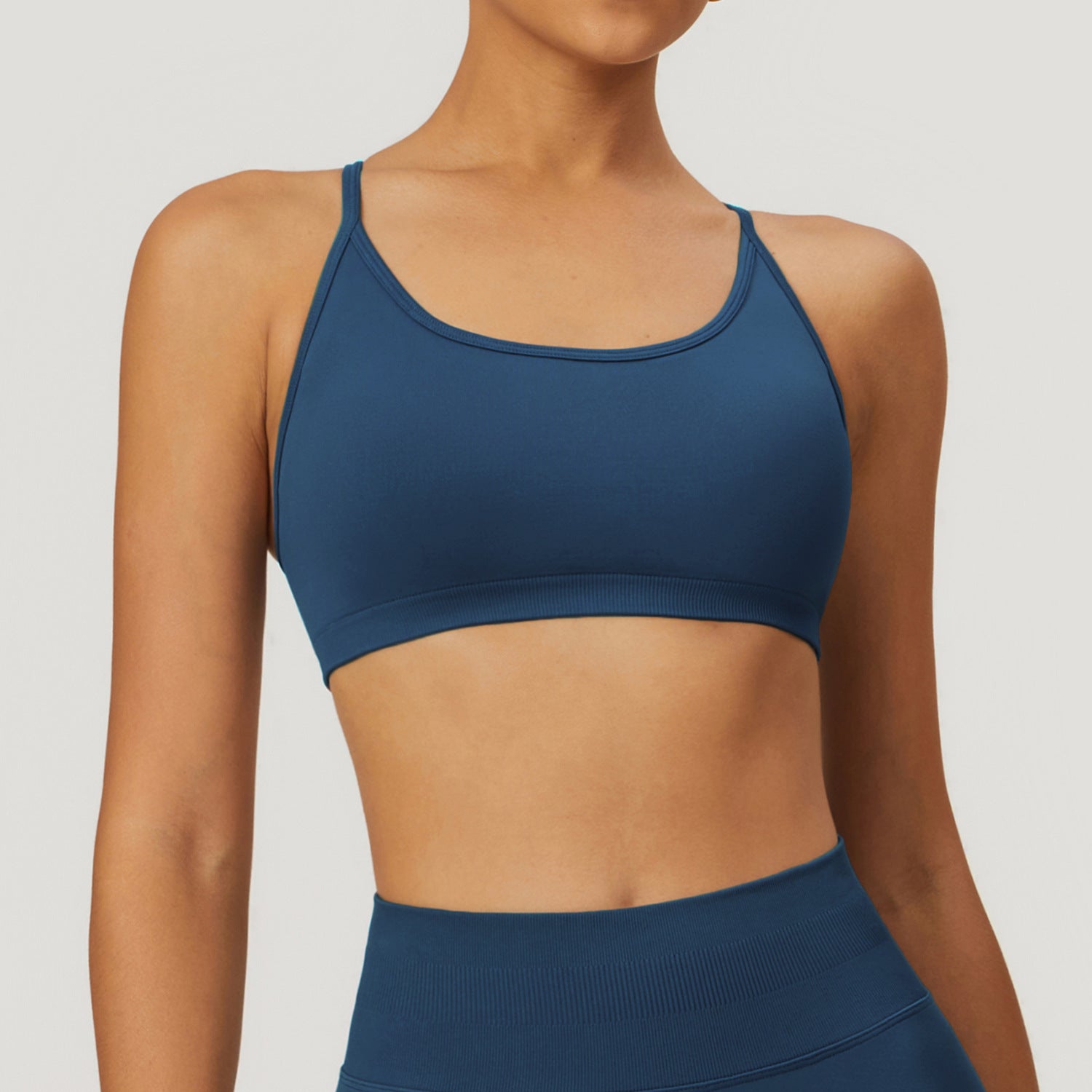 Sujetador deportivo de yoga con espalda cruzada sin costuras y secado rápido, ropa de yoga de alta calidad para verano.
