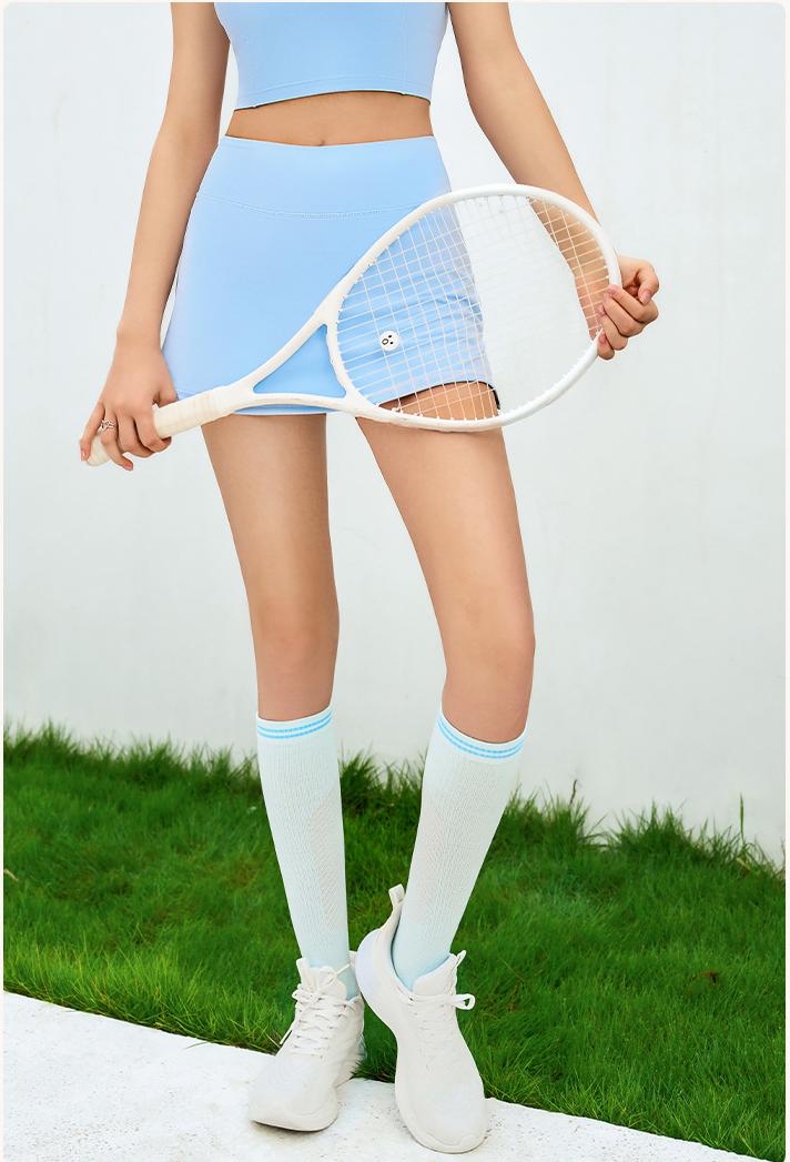 Jupe de tennis d'été slim fit à séchage rapide, jupe de course à pied, de fitness, anti-exposition, mini-culotte courte de sport deux pièces