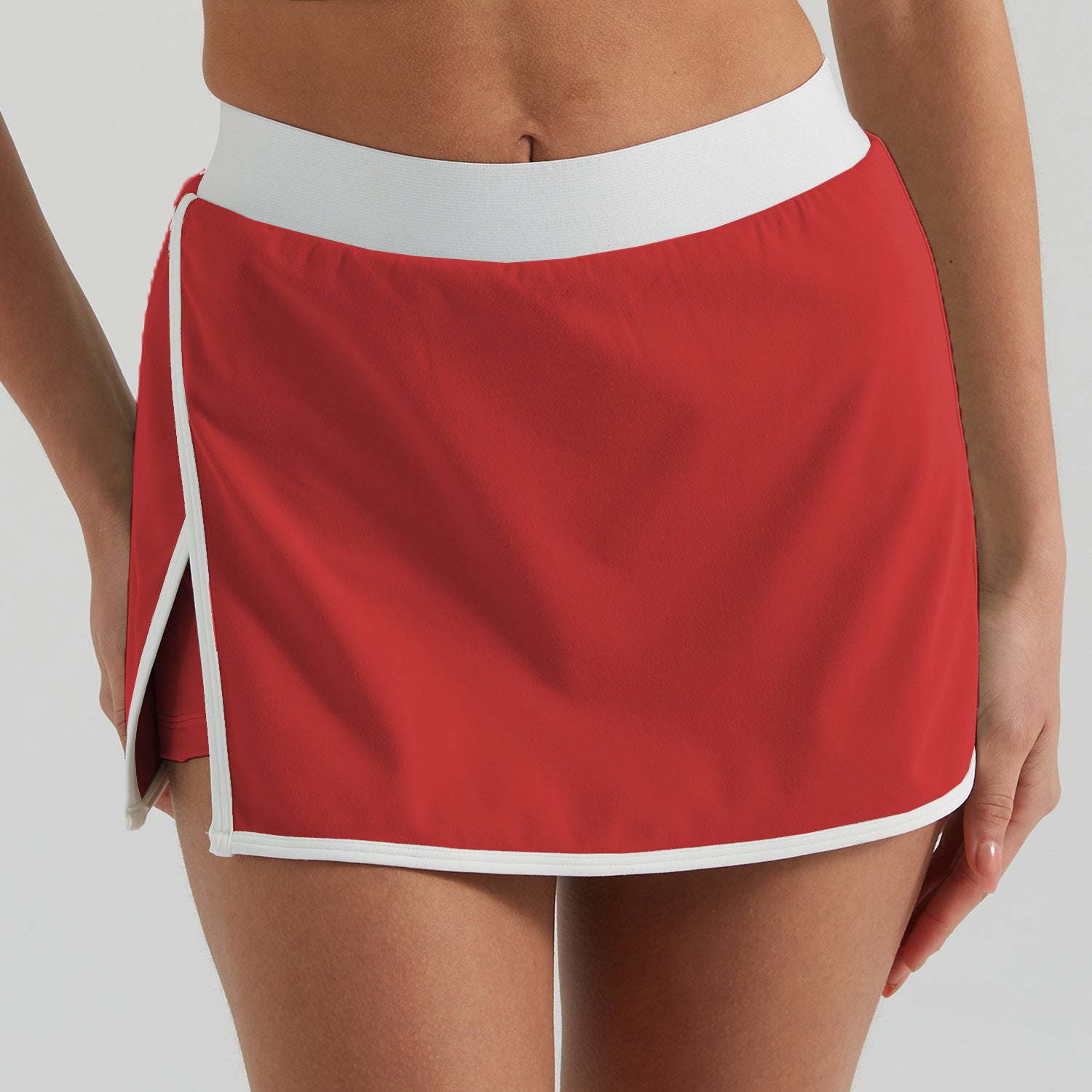 Summer Contrast Color Yoga Clothes Sports Skirt Women Thigh Length Slimming Fashionable All Match Fitness Yoga Tennis Skirt