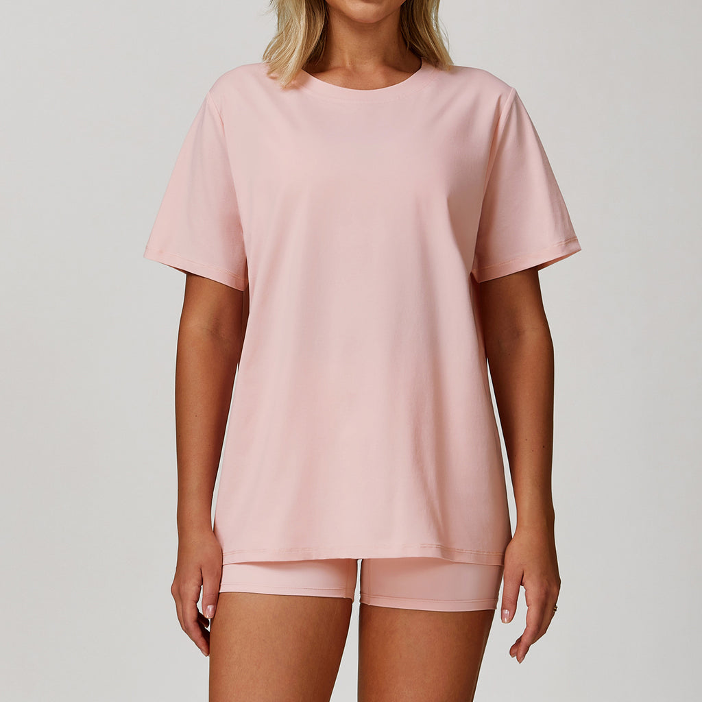 All Match Short Sleeve round Neck Loose Casual Quick Drying T shirt Outdoor Running Workout Short Sleeve