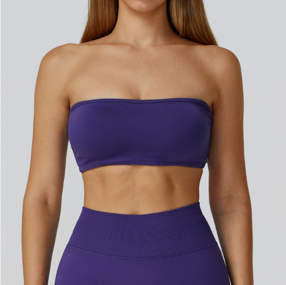 Seamless Sports Underwear Tube Top Yoga Bra Hollow Out Cutout out Beauty Back Running Sports Bra Women