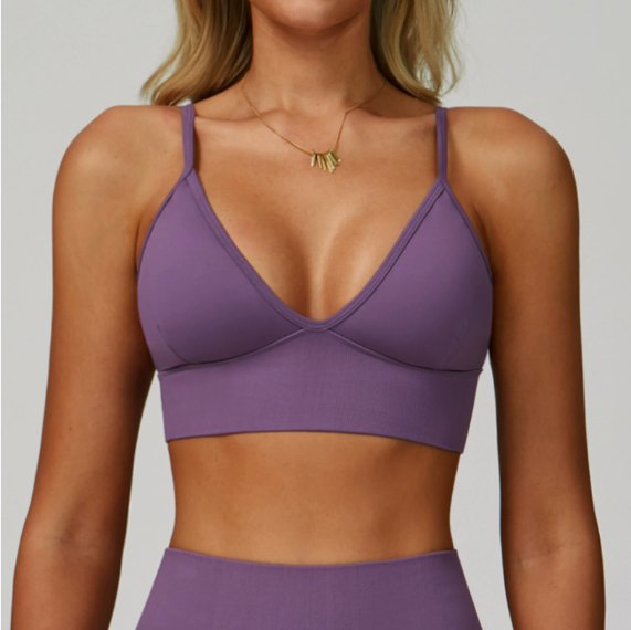 Double Shoulder Strap Seamless Yoga Bra Beauty Back Quick Drying Sports Tops Outerwear Running Fitness Yoga Wear