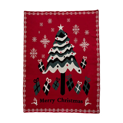 Manta de sofá con adorno navideño rojo de Año Nuevo