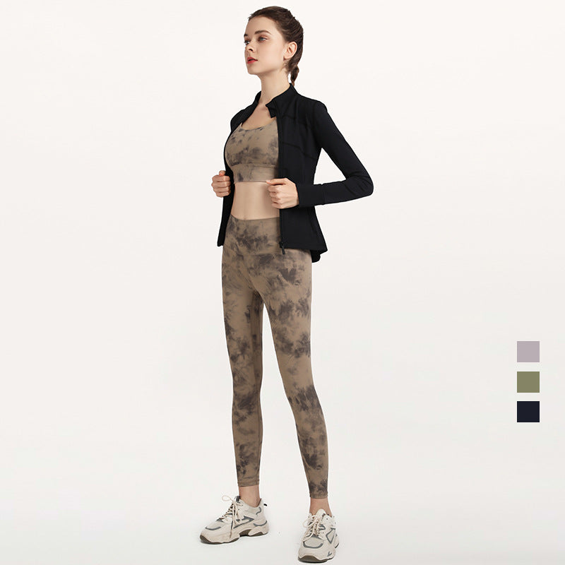 Long-Sleeved Quick-Drying Workout Clothes Running Yoga Jacket Coat Zipper Sports Blouse for Women