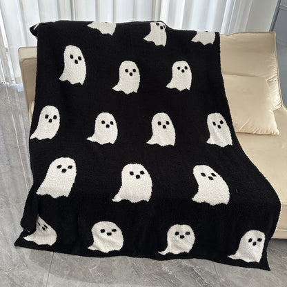 Manta de terciopelo medio Manta fantasma tejida