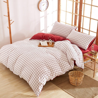 Cotton print four-piece quilt cover