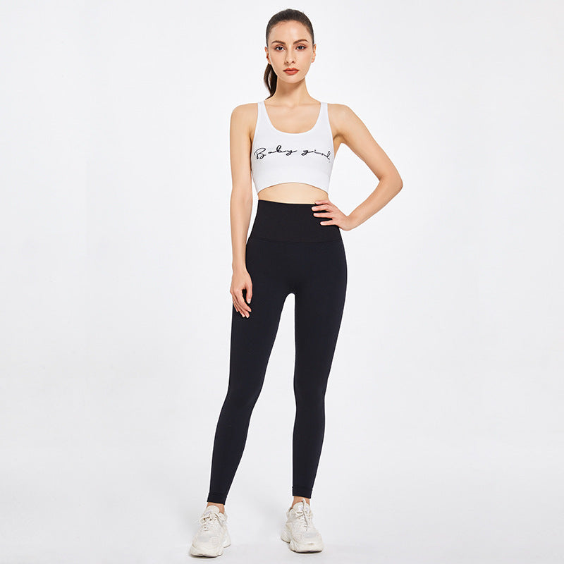 Autumn Winter Yoga Pants Brushed Fleece Warm Fitness Pants Peach Hip Running Leggings Sports Tights