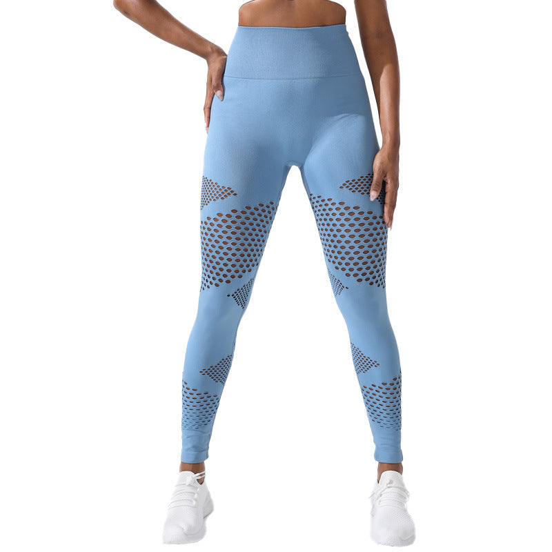Hollow Out Cutout Yoga Pants Women High Waist Hip Lift Sports Leggings Outerwear Fitness Pants No Embarrassment Line Sports Pants Women