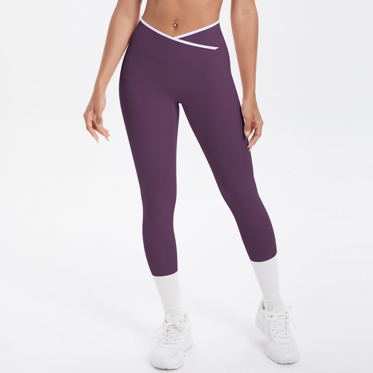 Trousers-Jufeng Purple