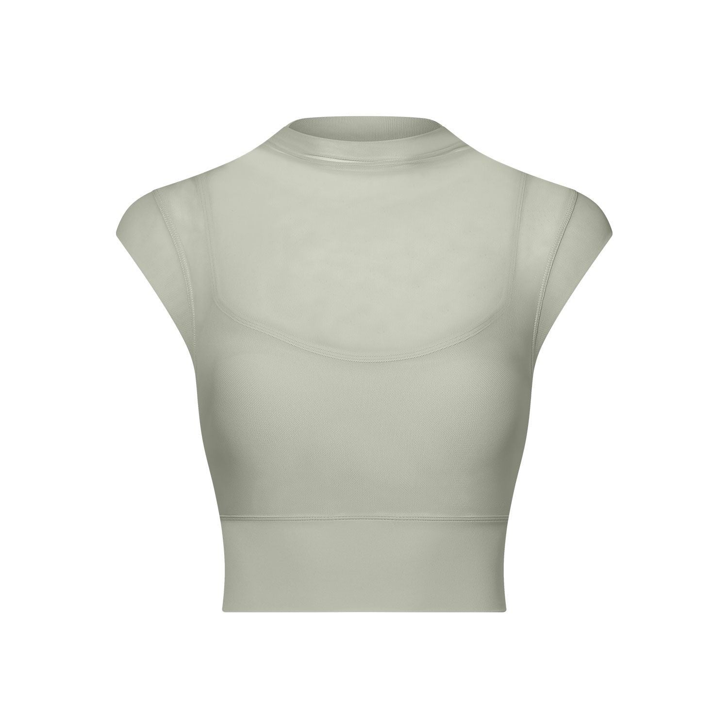 Sujetador deportivo de malla sexy para yoga, con mangas con volantes, de secado rápido, con almohadilla para el pecho, de una pieza, para entrenamiento